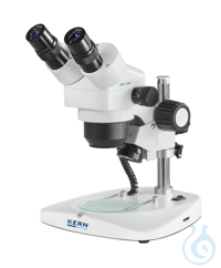 Stereo-zoom microscoop binoculair, Greenough; 0,75-3,6x; HWF10x21,5; 0,35W LED De KERN OZL 445...